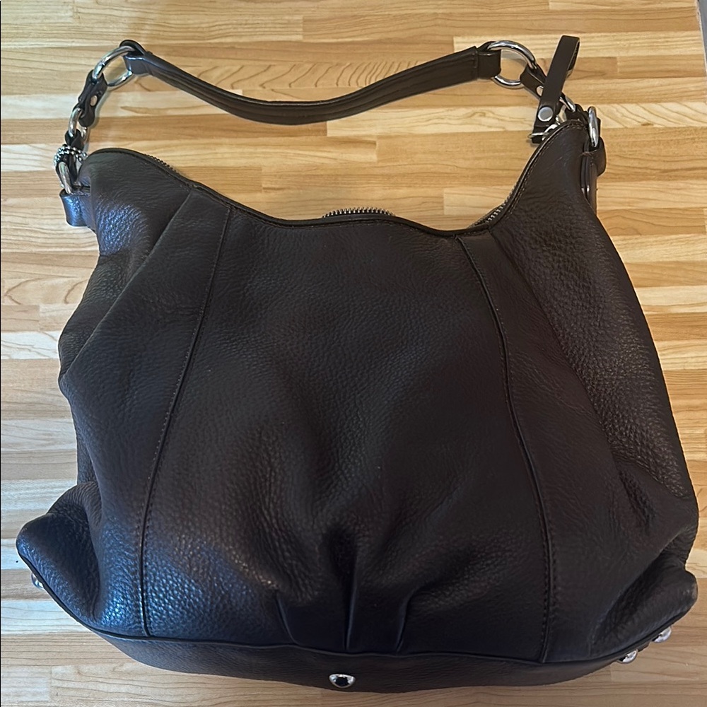Elegant Black Danier Leather Women's Bag